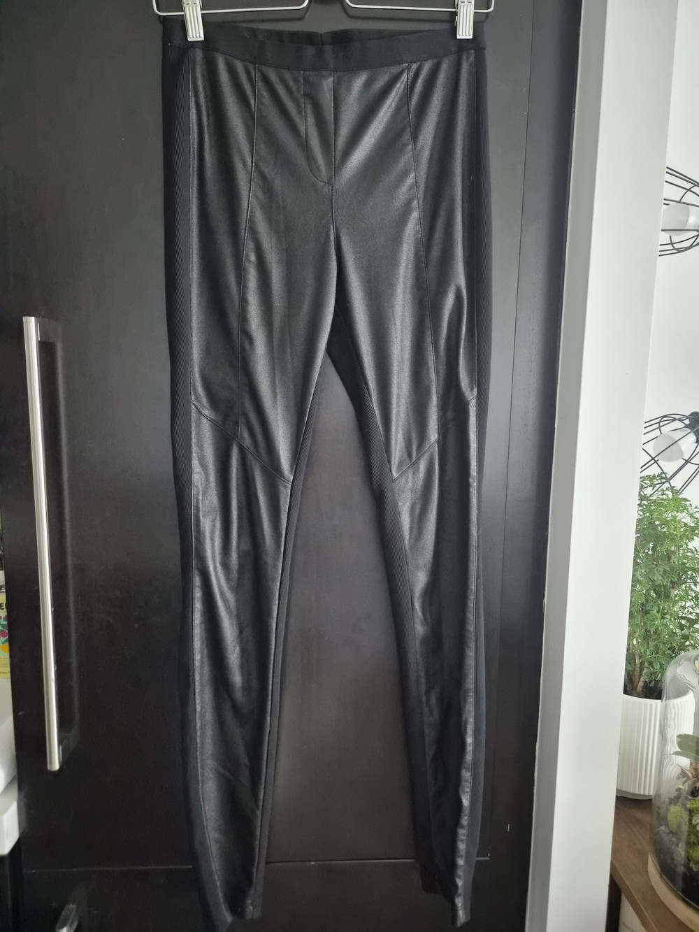 BCBGMaxazria Black Faux Leather Leggings